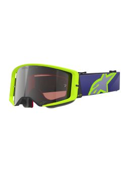 Okuliare SUPERTECH VISION CORP, ALPINESTARS (fialová/žlutá, zrkadlové strieborné plexi) 2026