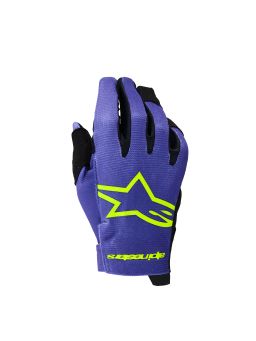 Rukavice RADAR YOUTH, ALPINESTARS, dětské (fialová/žlutá fluo) 2026