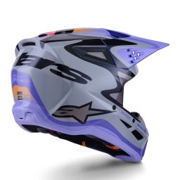 Prilba S-M3 edícia JETT LAWRENCE, ALPINESTARS, detská (šedá/fialová/černá) 2026
