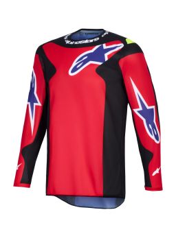 Dres FLUID GRID, ALPINESTARS (červená/černá/fialová/žlutá fluo) 2026