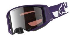 Brýle SUPERTECH VISION HUNTA96 XXV, ALPINESTARS (fialová/bílá, zrcadlové stříbrné plexi) 2026