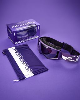 Brýle SUPERTECH VISION HUNTA96 XXV, ALPINESTARS (fialová/bílá, zrcadlové stříbrné plexi) 2026
