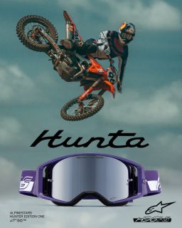 Brýle SUPERTECH VISION HUNTA96 XXV, ALPINESTARS (fialová/bílá, zrcadlové stříbrné plexi) 2026