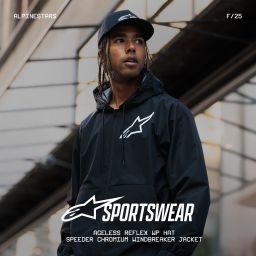 Bunda SPEEDER CHROMIUM WINDBREAKER, ALPINESTARS (černá/bílá)