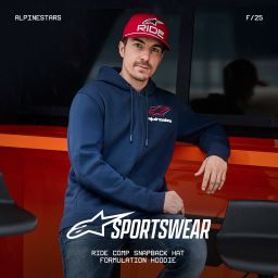 šiltovka RIDE COMP SNAPBACK, ALPINESTARS (červená/bílá/černá)