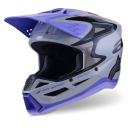 Prilba S-M3 edícia JETT LAWRENCE, ALPINESTARS (šedá/fialová/černá) 2026