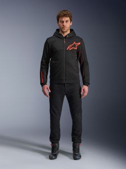 Bunda CHROME AIR Šport, ALPINESTARS (černá/červená fluo) 2025