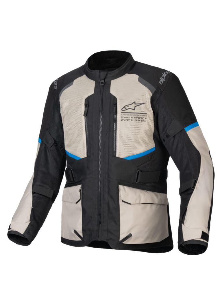 Bunda ANDES AIR DRYSTAR, ALPINESTARS (černá/šedo zelená/modrá) 2025