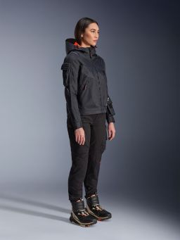 Bunda MOLLY AIR, ALPINESTARS, dámska (černá/korálová fluo) 2025