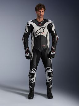 Jednodielna kombinéza GP PLUS V4 SPRINT, TECH-AIR kompatibilný, ALPINESTARS (černá/bílá/červená fluo) 2025