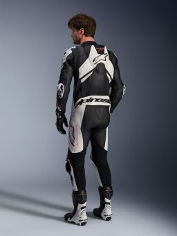 Jednodielna kombinéza GP PLUS V4 SPRINT, TECH-AIR kompatibilný, ALPINESTARS (černá/bílá/červená fluo) 2025