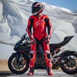 Jednodielna kombinéza GP PLUS V4 SPRINT, TECH-AIR kompatibilný, ALPINESTARS (červená fluo/červená/bílá/černá) 2025