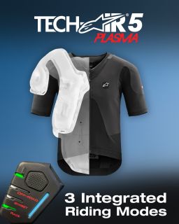 Airbagová vesta TECH-AIR®5 PLASMA system, ALPINESTARS (čierna) 2026