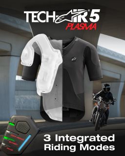 Airbagová vesta TECH-AIR®5 PLASMA system, ALPINESTARS (čierna) 2026