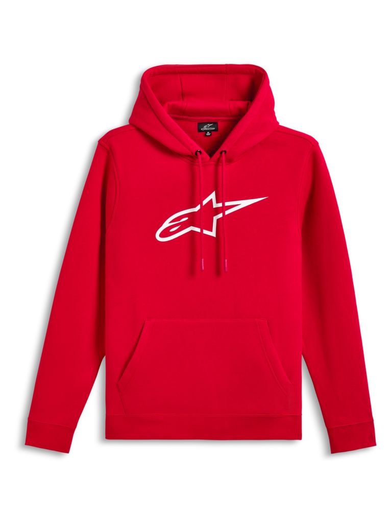 Mikina AGELESS HOODIE 3, ALPINESTARS (červená/bílá)