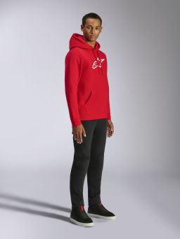 Mikina AGELESS HOODIE 3, ALPINESTARS (červená/bílá)