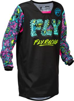 Dres KINETIC MUTANT, FLY RACING - USA 2026 detské (černá/multi color)