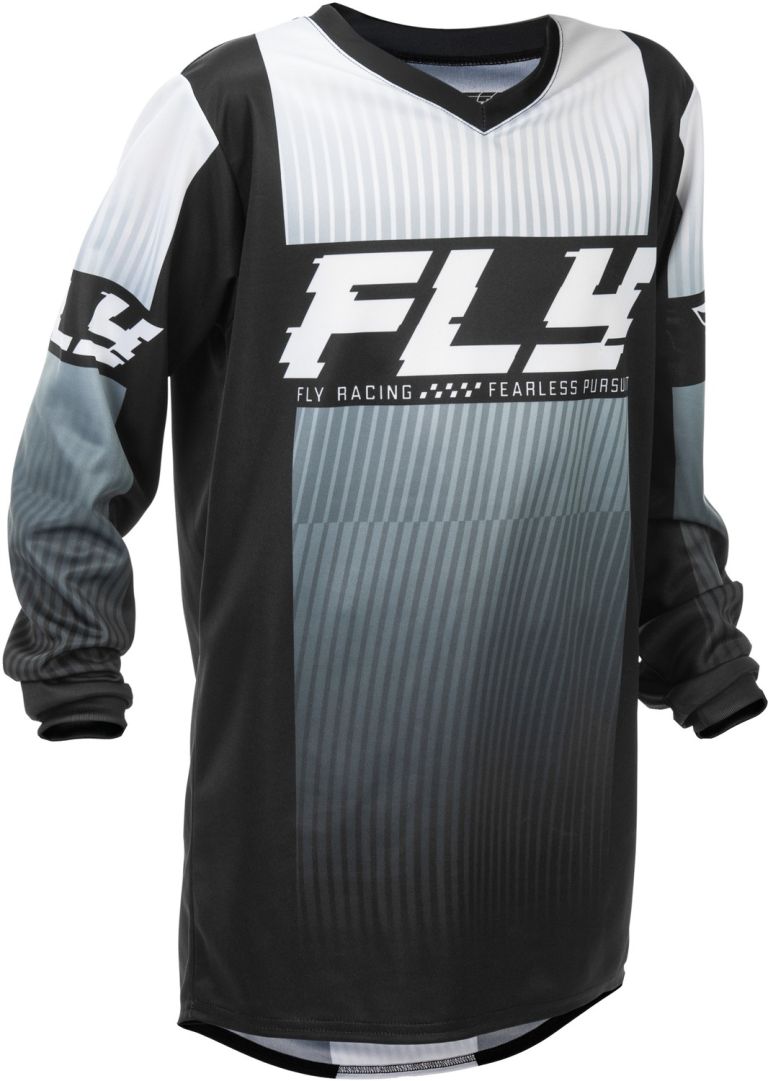 Dres F-16, FLY RACING - USA 2026 detské (černá/bílá)