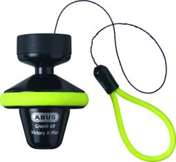 Zámok na kotúčovou brzdu 68 GRANIT Victory Xplus (priemer čapu 14 mm, žltý fluo), ABUS