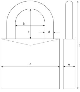 Visiace zámok na kľúč 717/45 (priemer oka 7 mm), ABUS