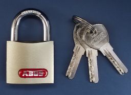 Visiace zámok na kľúč 818/45 (priemer oka 7mm), ABUS