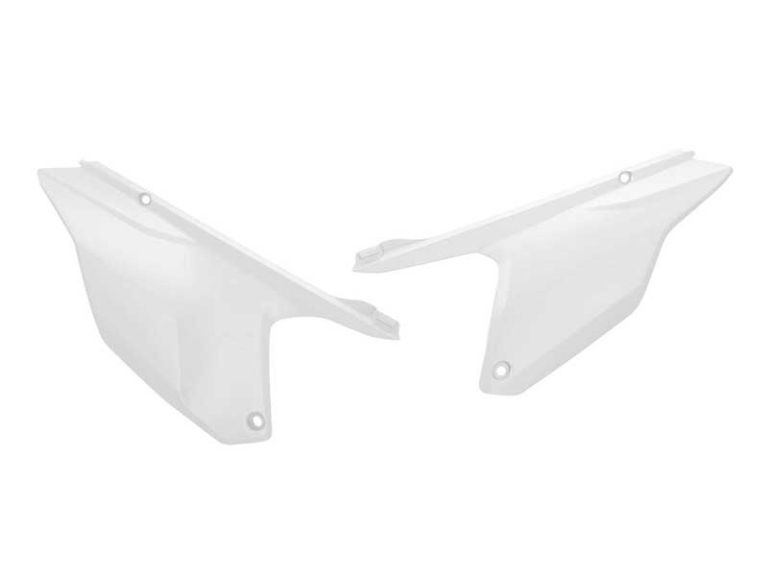 Bočné číslové tabuľky TRIUMPH, RTECH (biele) OEM farba