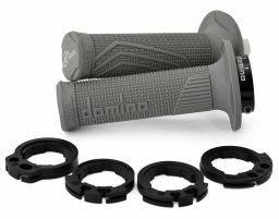 Gripy LOCK-ON D100 (offroad) dĺžka 125/130 mm (4 vačky), DOMINO (šedé)