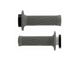 Gripy LOCK-ON D100 (offroad) dĺžka 125/130 mm (4 vačky), DOMINO (šedé)