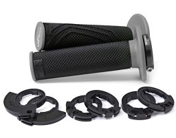 Gripy LOCK-ON D100 (offroad) dĺžka 125/130 mm (6 vaček), DOMINO (čierno-šedé)