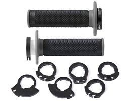 Gripy LOCK-ON D100 (offroad) dĺžka 125/130 mm (6 vaček), DOMINO (čierno-šedé)