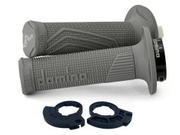 Gripy LOCK-ON D100 (offroad) dĺžka 125/130 mm (2 vačky), DOMINO (šedé)