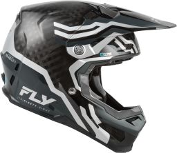 Prilba FORMULA S CARBON BYTE, FLY RACING - USA (/carbon/šedá/stříbrná)
