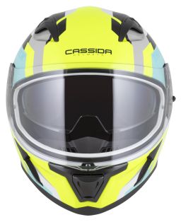 Přilba Orbit Track, CASSIDA (bílá/žlutá fluo/tyrkysová/černá) 2026