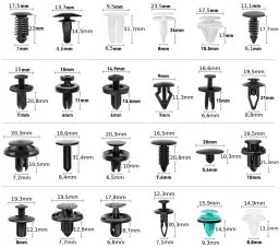 Sada plastových příchytek, s nářadím