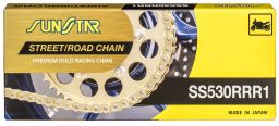 Reťaz 525RRR1, SUNSTAR (x-kroužek, farba zlatá, 106 článkov)