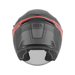 Prilba N130 EKTO, NOX (čierna matná, červená) 2026