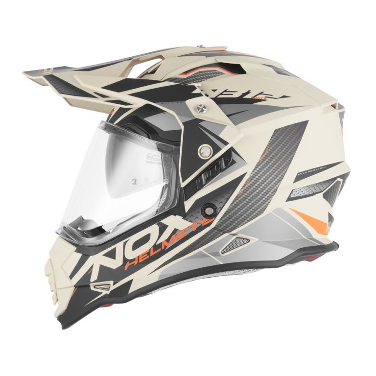 Prilba N312 TRACK, NOX (piesková matná, oranžová) 2026