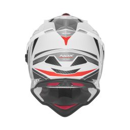 Prilba N312 TRACK, NOX (biela, červená) 2026
