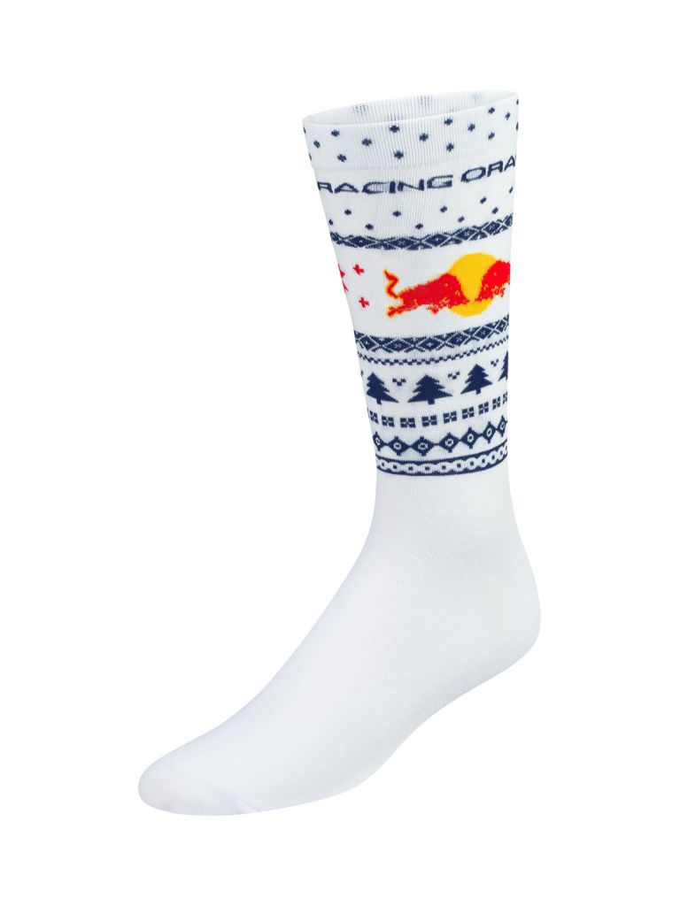 Ponožky Red Bull Ring - vánoční edícia (biele, UNI veľkosť)