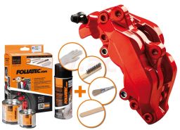 FOLIATEC dvousložková barva na brzdy, barva červená (Performance red)