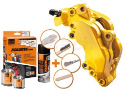 FOLIATEC dvojzložková farba na brzdy, farba žltá 400ml (Performance yellow)