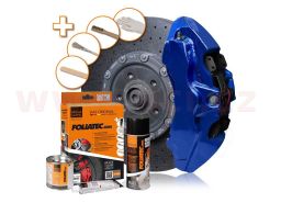 FOLIATEC dvousložková barva na brzdy, barva modrá (Performance blue metallic) sada k aplikaci