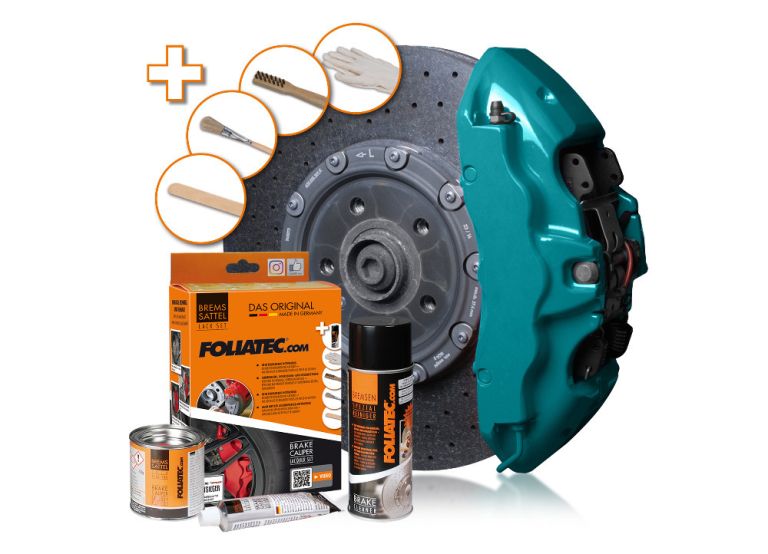 FOLIATEC dvousložková barva na brzdy, barva: modrá (Miami beach blue glossy)