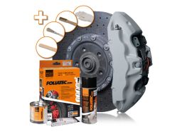 FOLIATEC dvousložková barva na brzdy, barva: šedá (circuit grey)