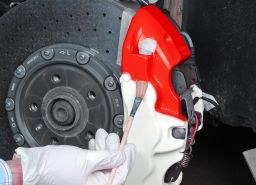 FOLIATEC dvousložková barva na brzdy, barva: červená neonová