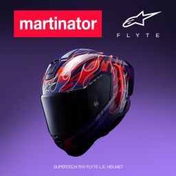 Přilba SUPERTECH R10 FLYTE limitovaná edice JORGE MARTIN, ALPINESTARS (fialová/červená) 2026