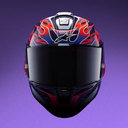 Přilba SUPERTECH R10 FLYTE limitovaná edice JORGE MARTIN, ALPINESTARS (fialová/červená) 2026