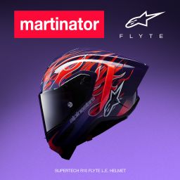 Přilba SUPERTECH R10 FLYTE limitovaná edice JORGE MARTIN, ALPINESTARS (fialová/červená) 2026