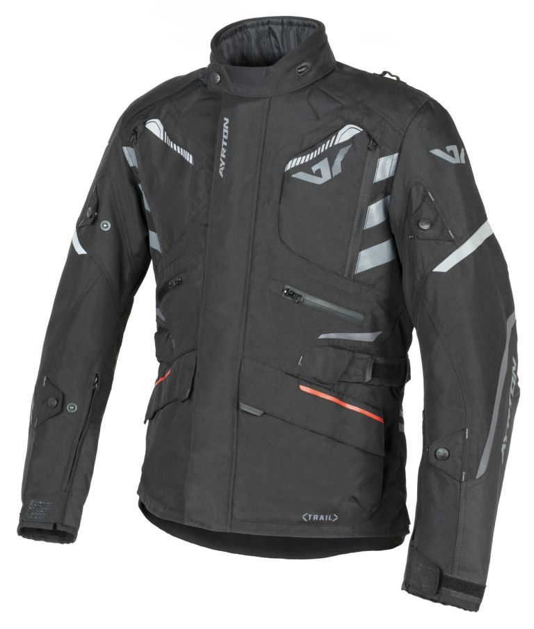 Bunda Trail, AYRTON (černá/šedá/červená) 2026