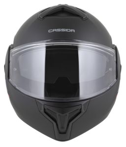 Prilba MultiFlip Solid, CASSIDA (čierna matná/červená/šedá) 2026